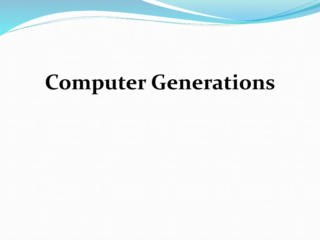 computer generations