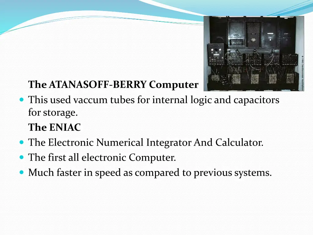 the atanasoff berry computer this used vaccum