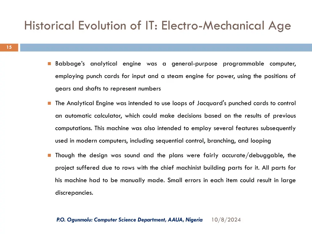 historical evolution of it electro mechanical age 2