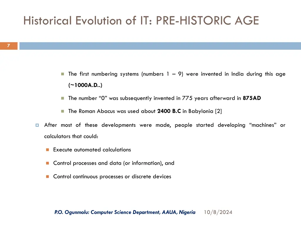 historical evolution of it pre historic age 1