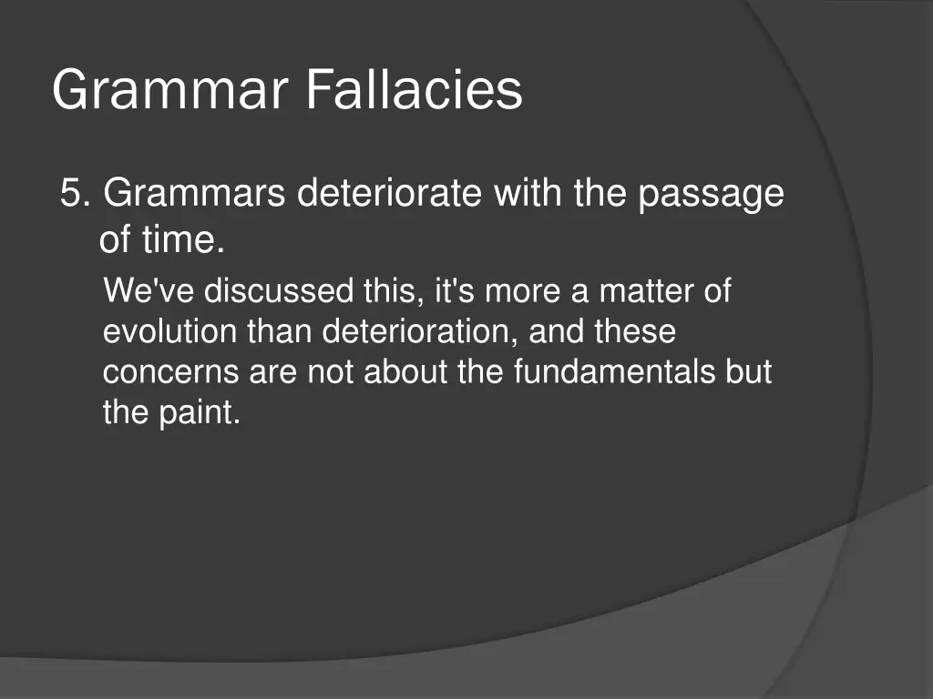 grammar fallacies 5