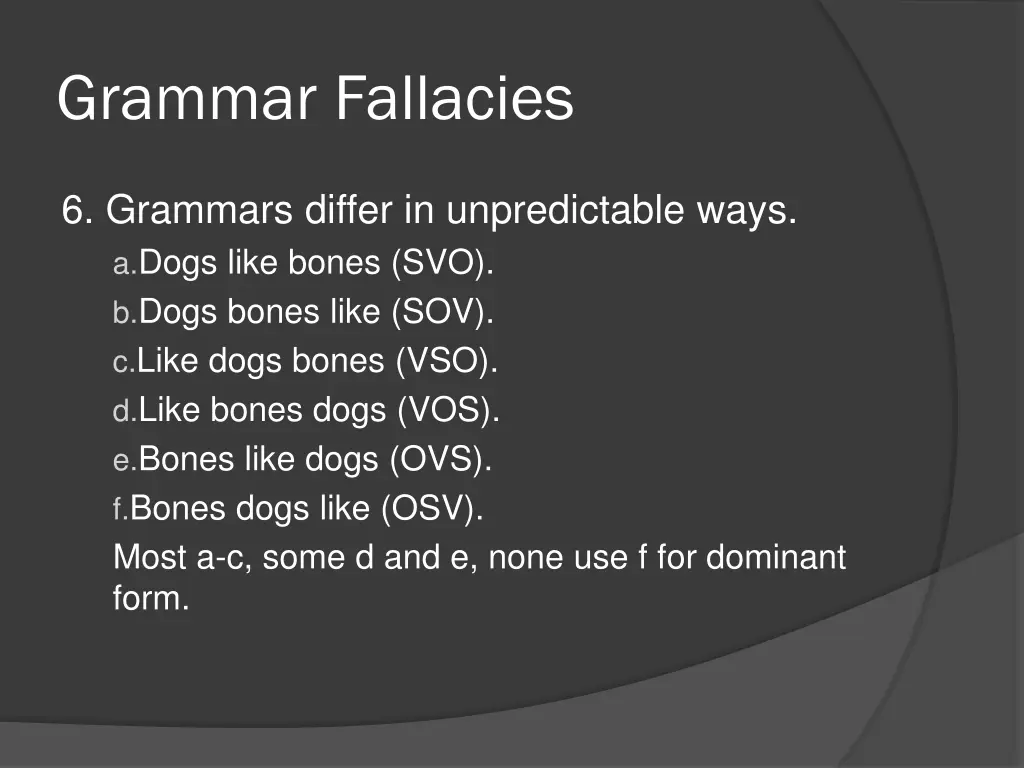 grammar fallacies 7