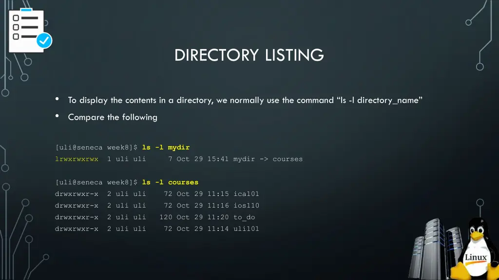 directory listing