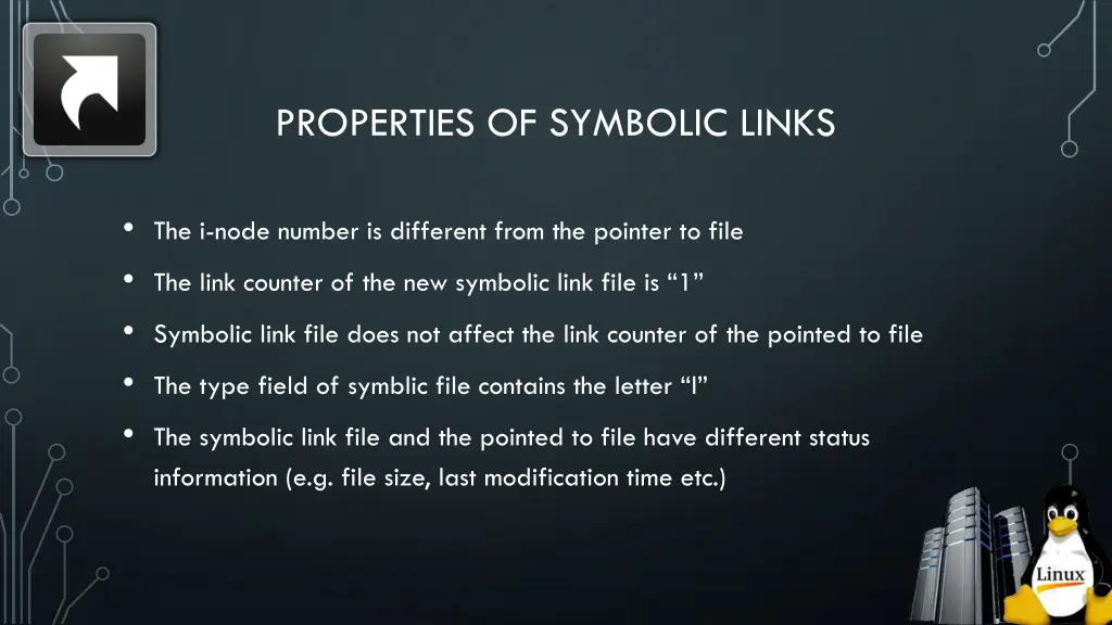 properties of symbolic links