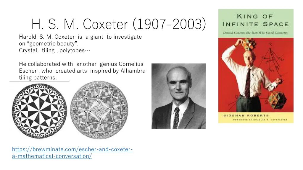 h s m coxeter 1907 2003 harold s m coxeter