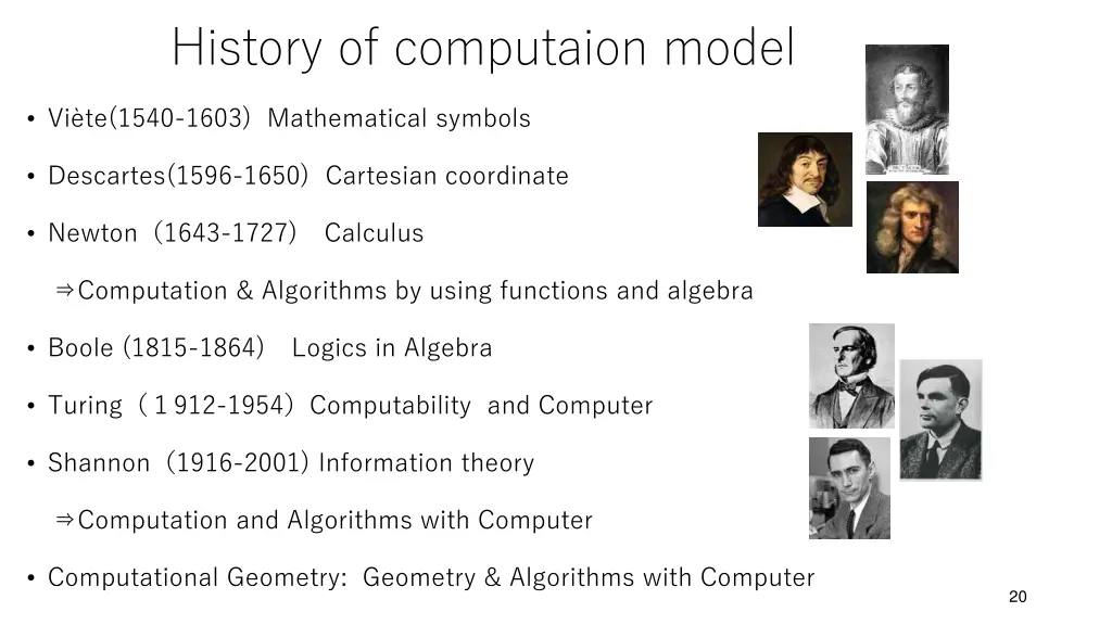 history of computaion model