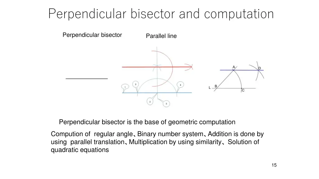 perpendicular bisector and computation