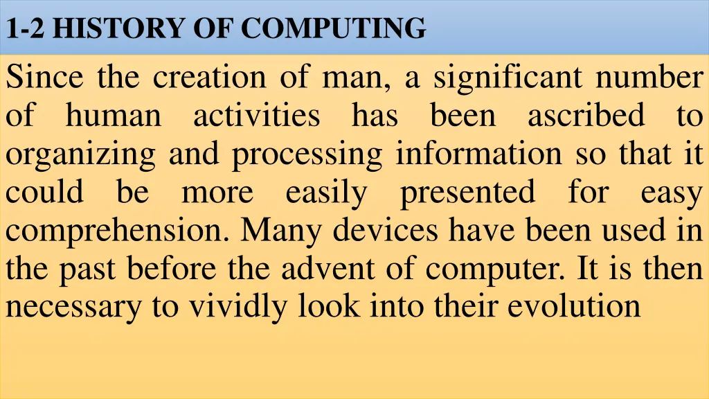 1 2 history of computing since the creation