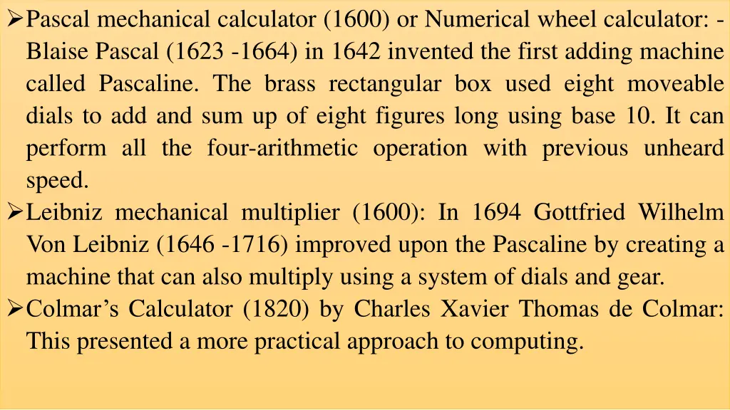 pascal mechanical calculator 1600 or numerical