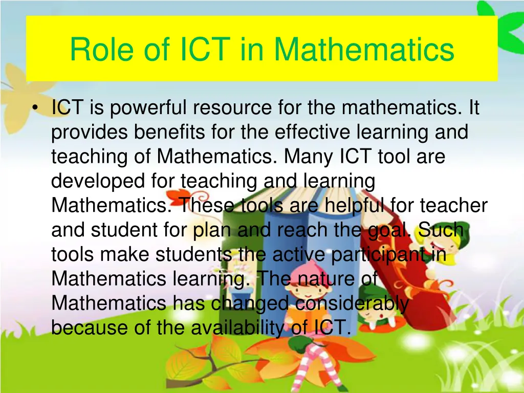 role of ict in mathematics