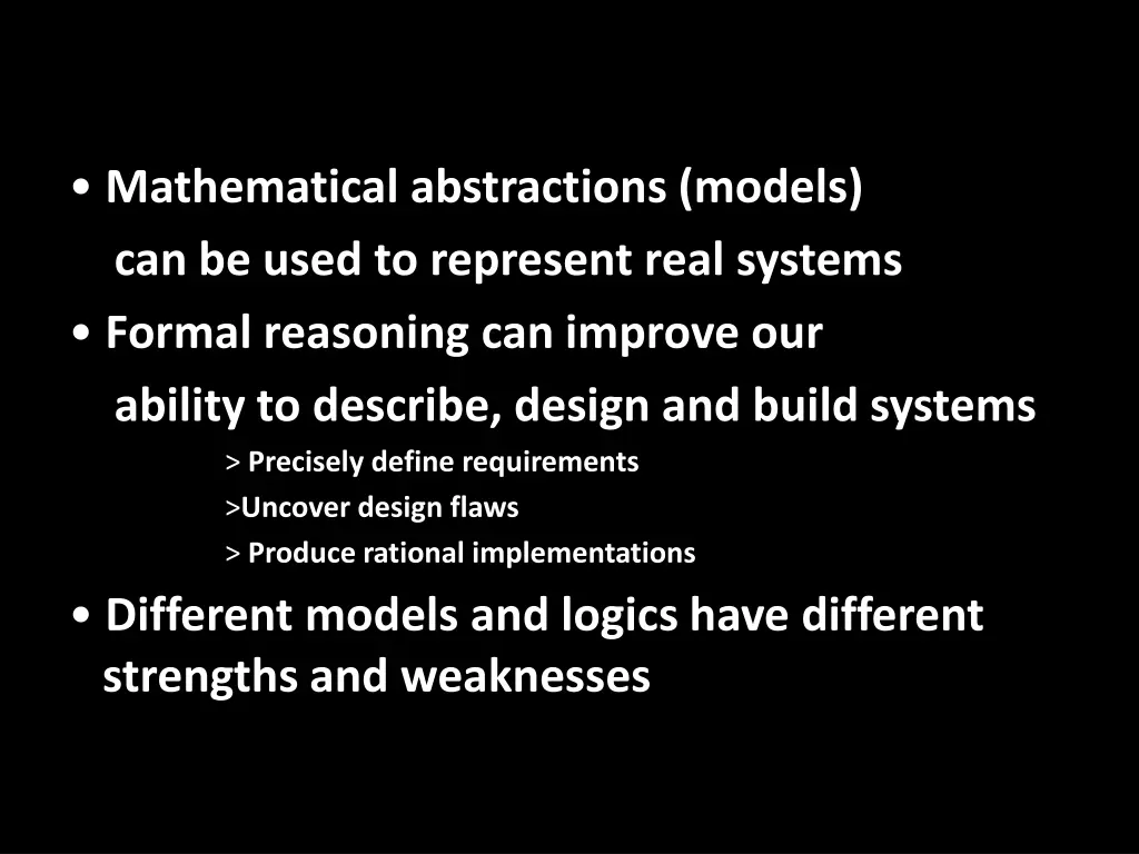 mathematical abstractions models can be used