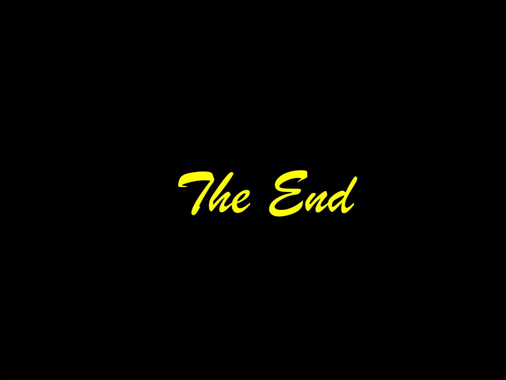 the end