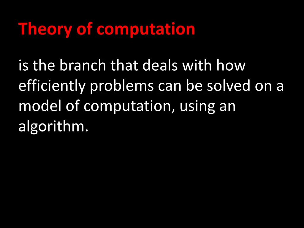 theory of computation 1