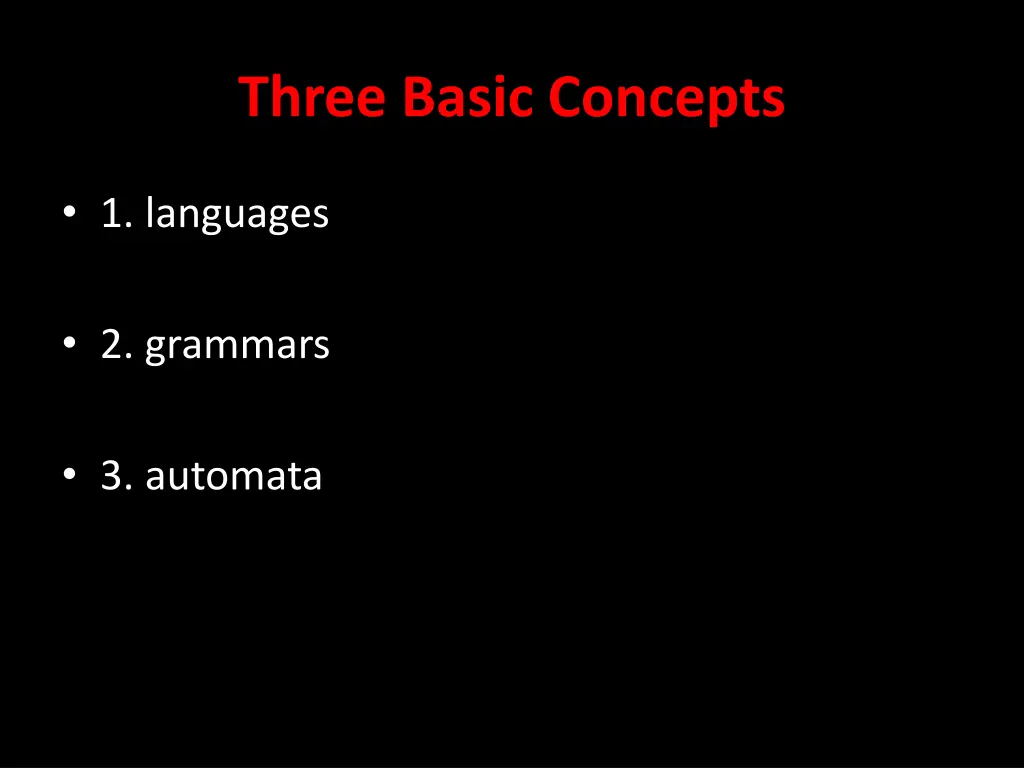 three basic concepts