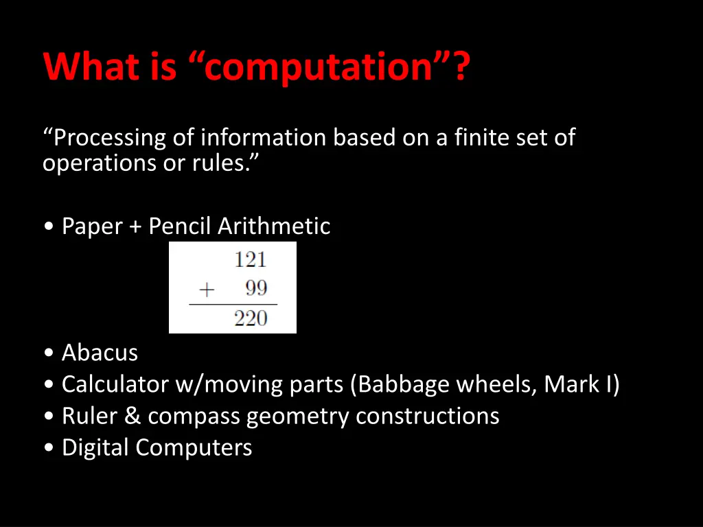 what is computation