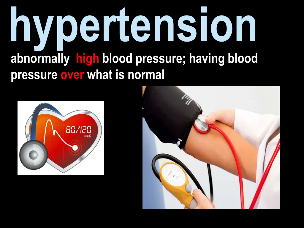 hypertension abnormally high blood pressure