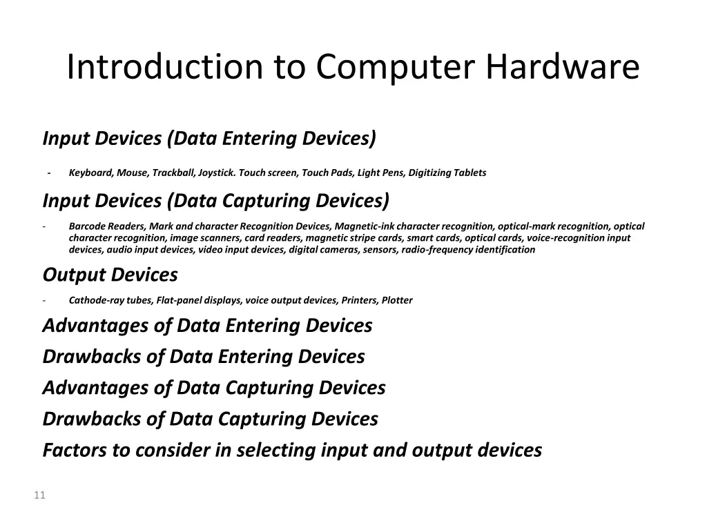 introduction to computer hardware 1