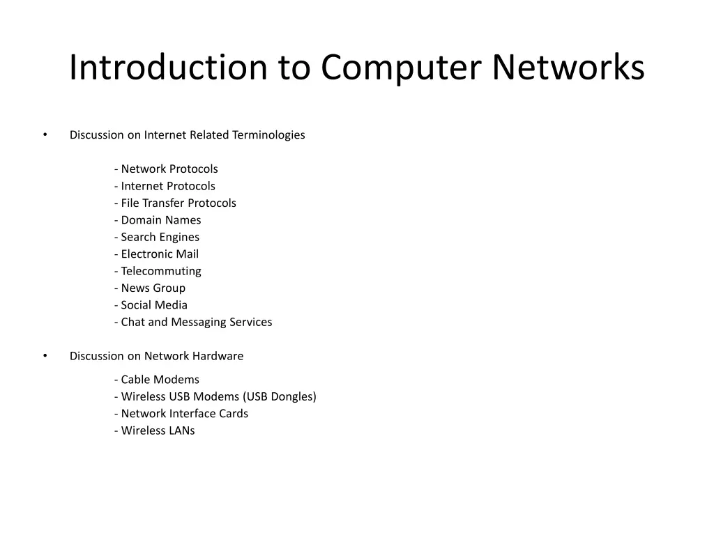 introduction to computer networks 2