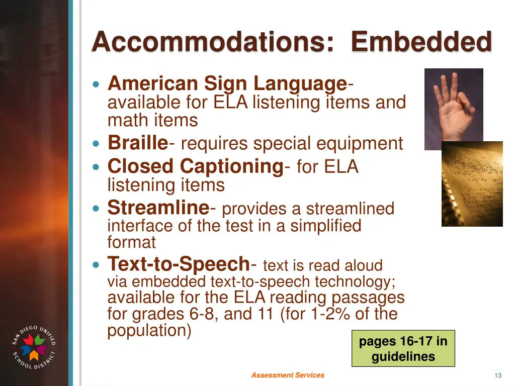 accommodations embedded