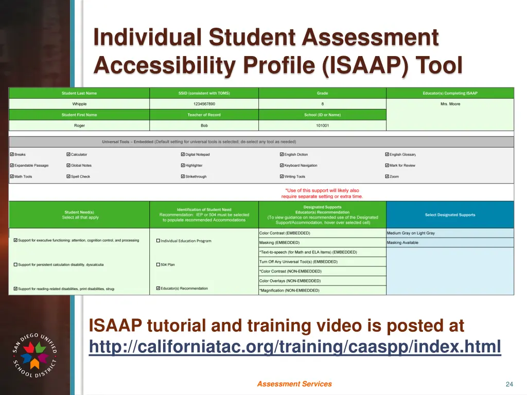 individual student assessment accessibility 1