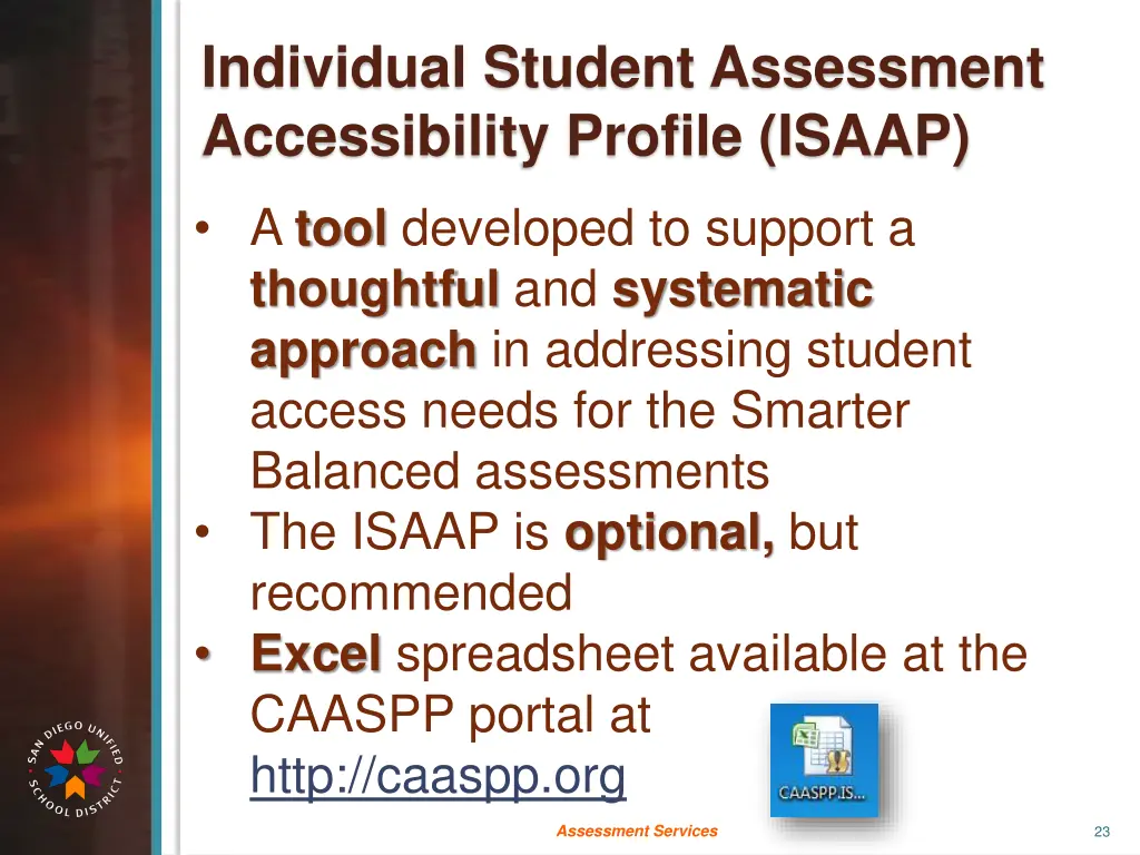 individual student assessment accessibility