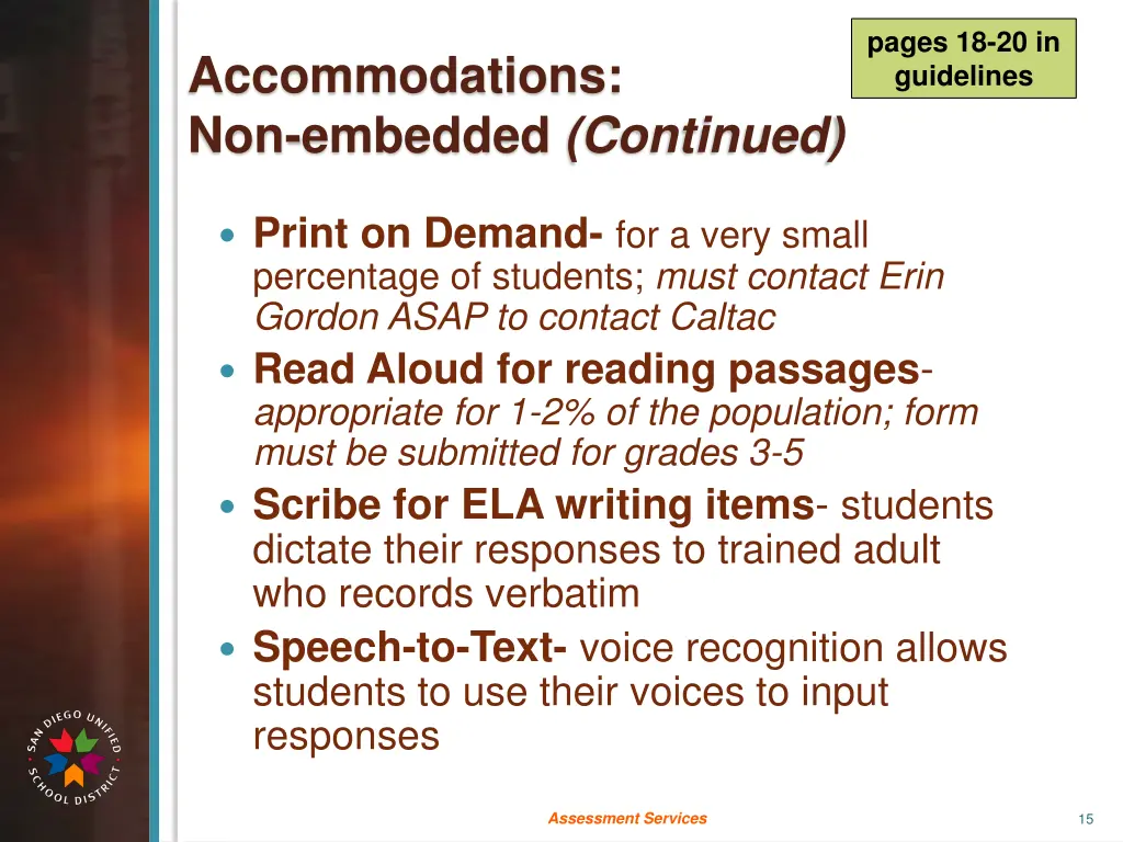 pages 18 20 in guidelines