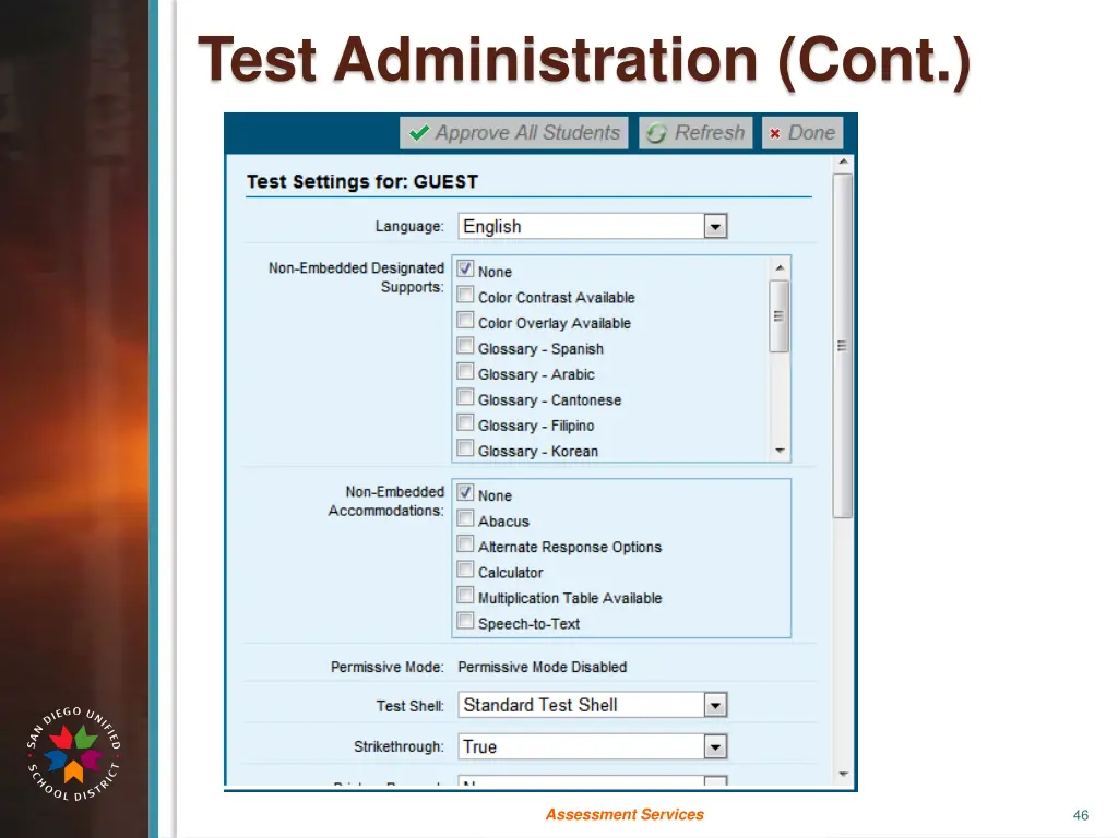 test administration cont 2