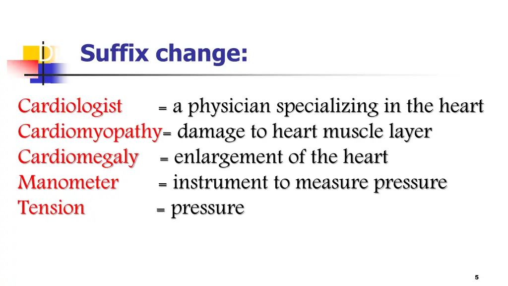 diur suffix change