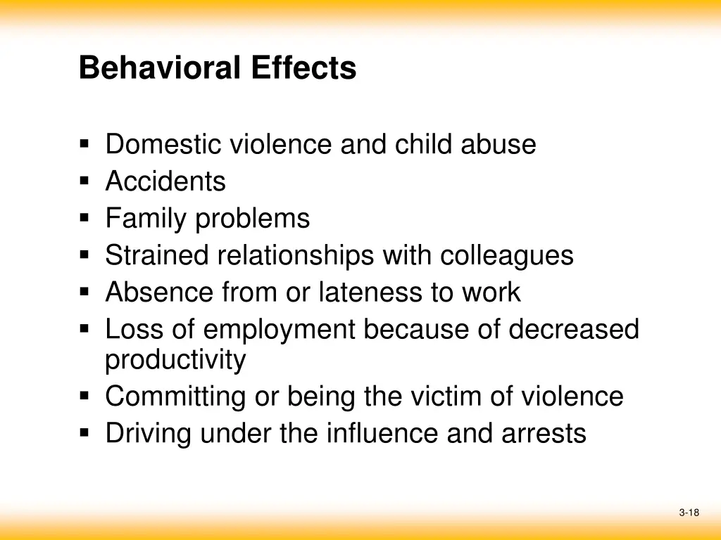 behavioral effects