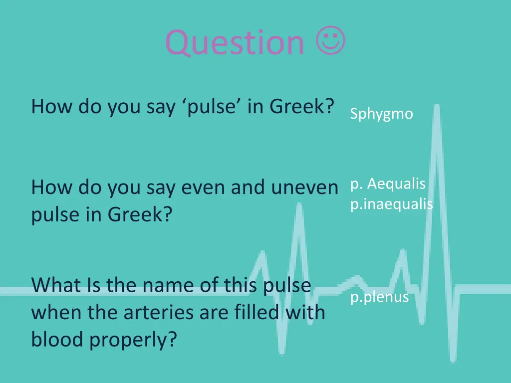 how do you say pulse in greek