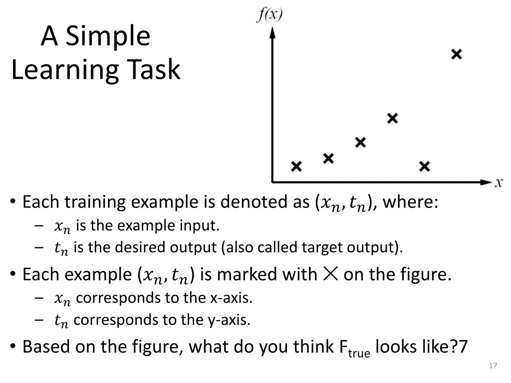 a simple learning task 1