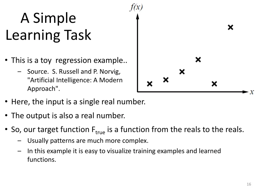 a simple learning task