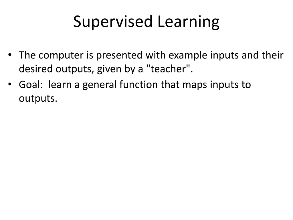 supervised learning