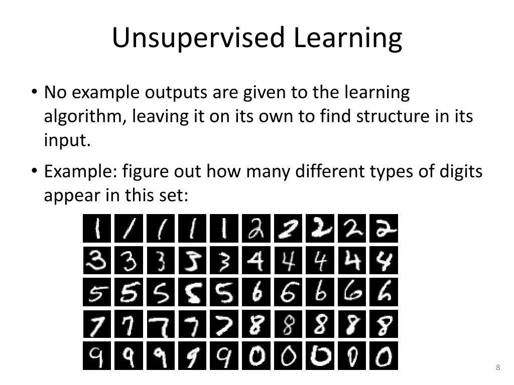 unsupervised learning