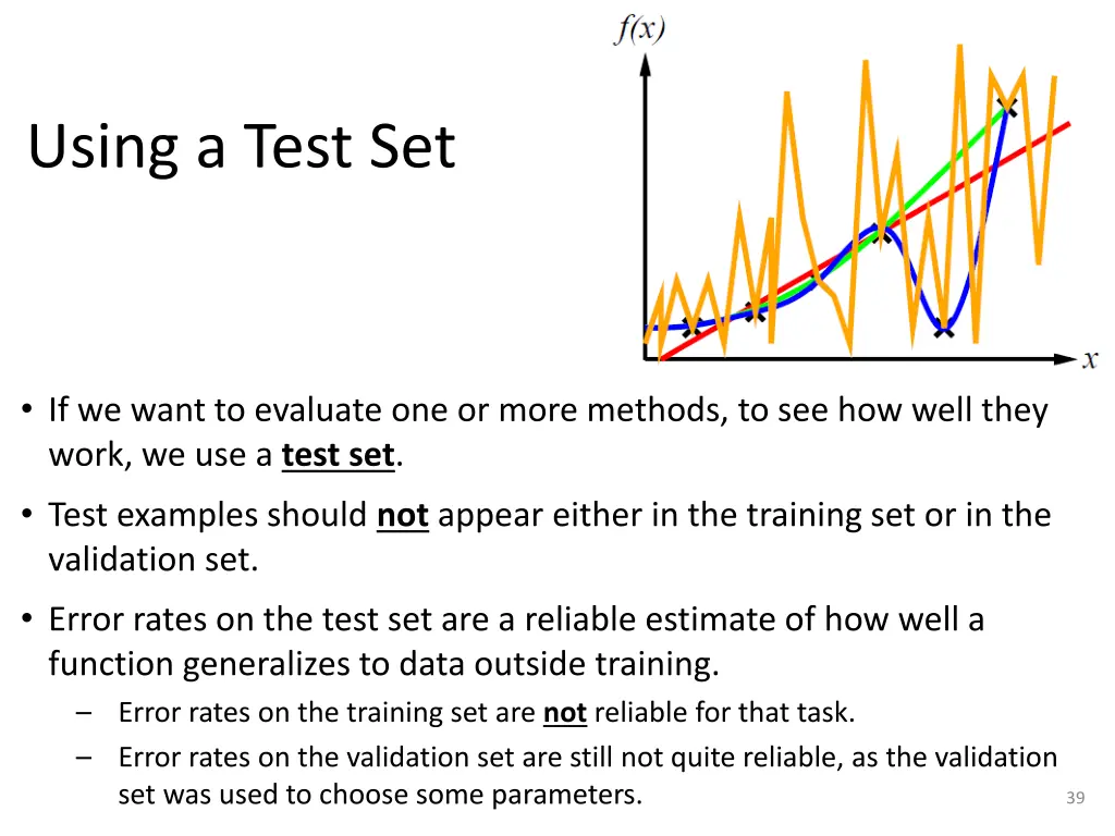 using a test set