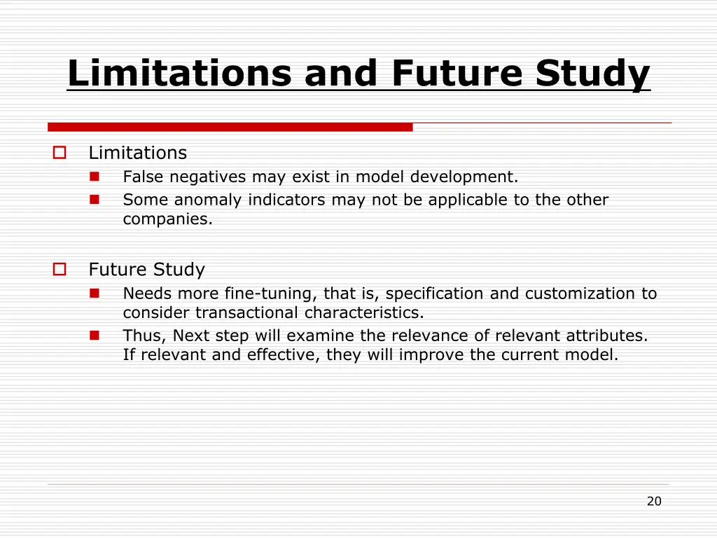 limitations and future study