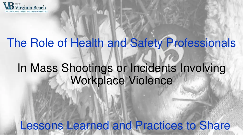 the role of health and safety professionals