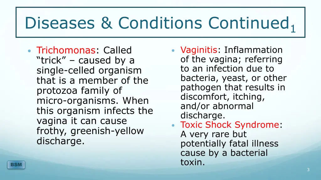 diseases conditions continued 1