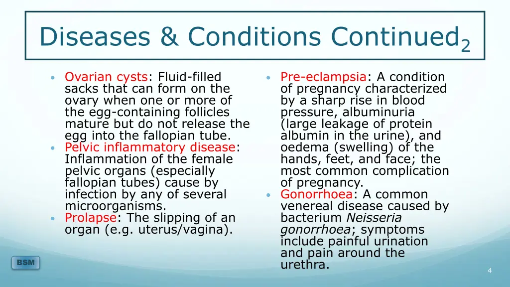 diseases conditions continued 2