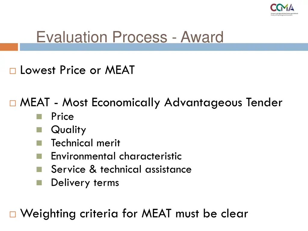 evaluation process award