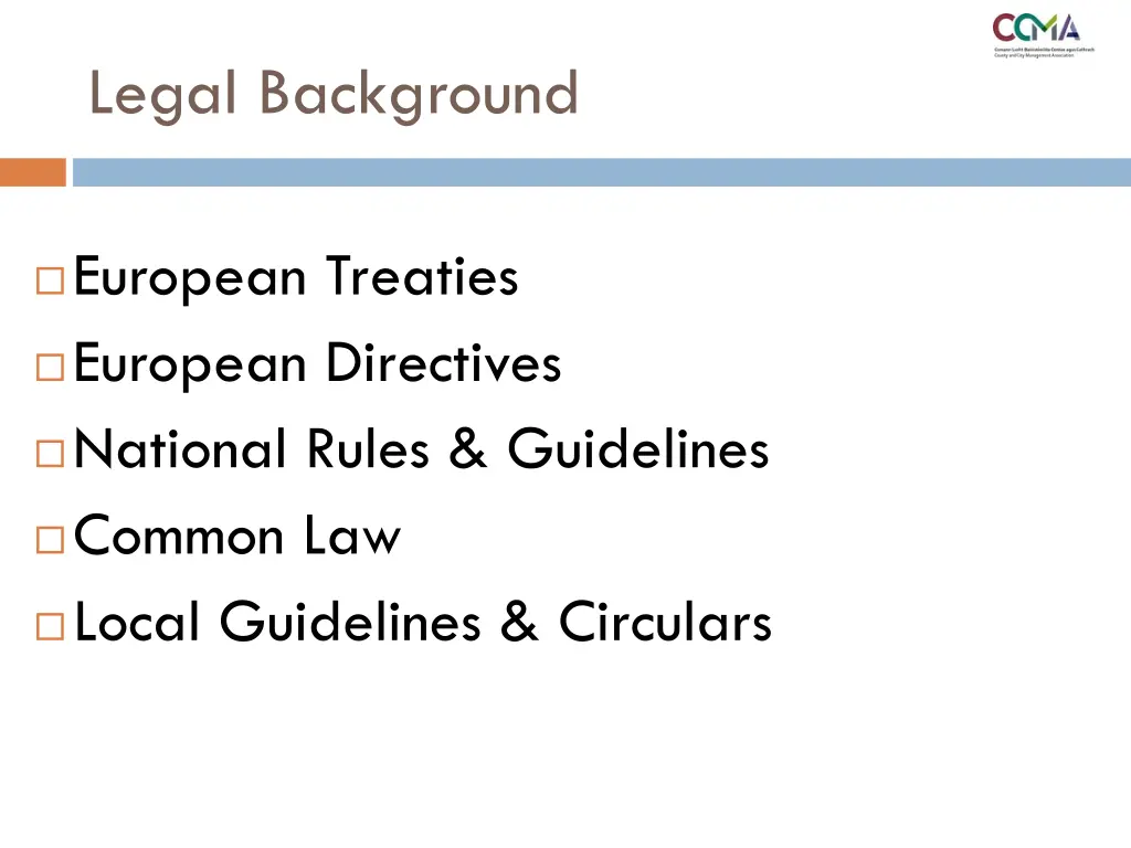 legal background