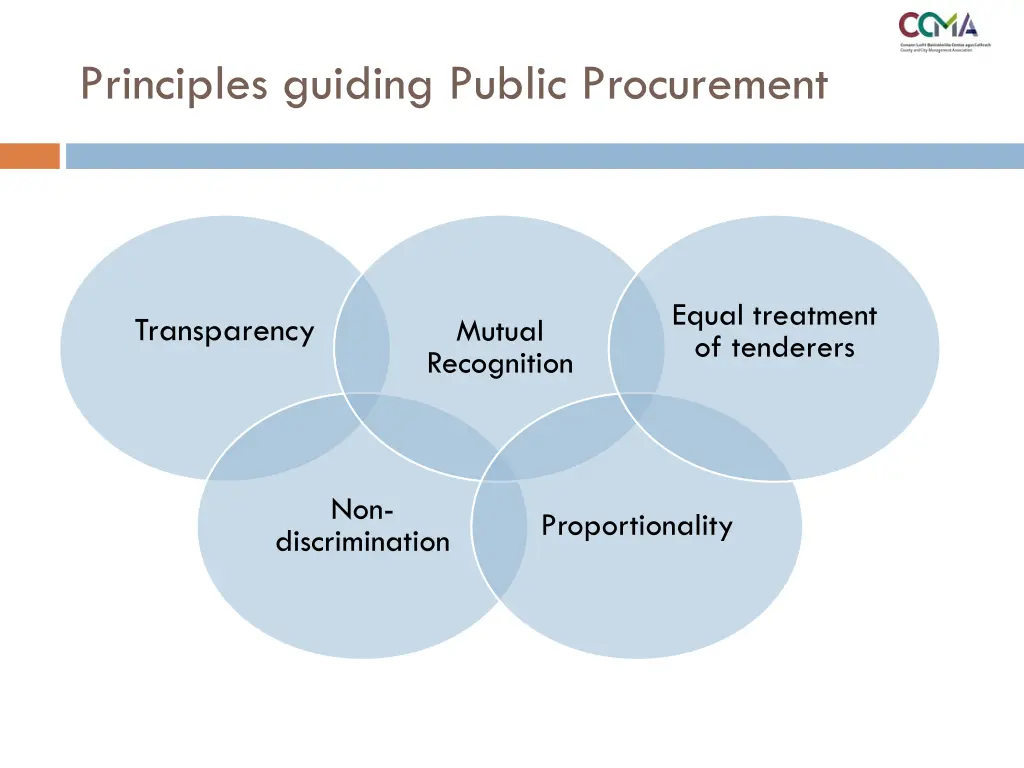 principles guiding public procurement