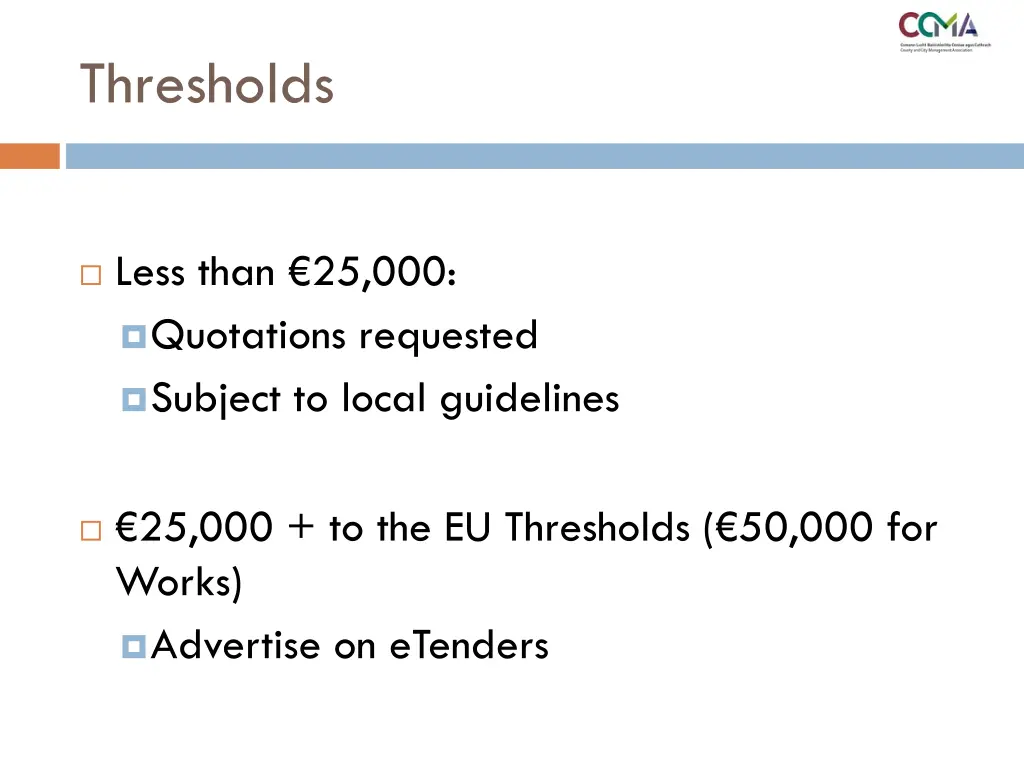 thresholds