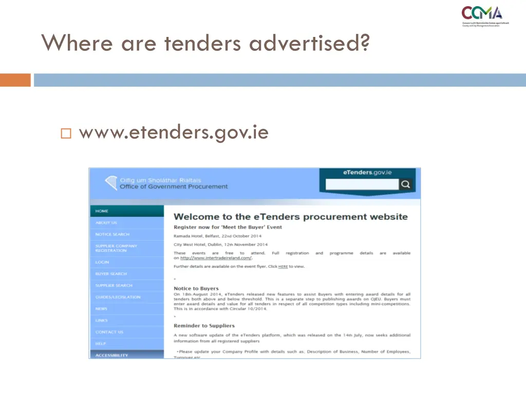 where are tenders advertised 1