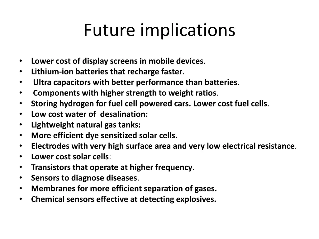 future implications