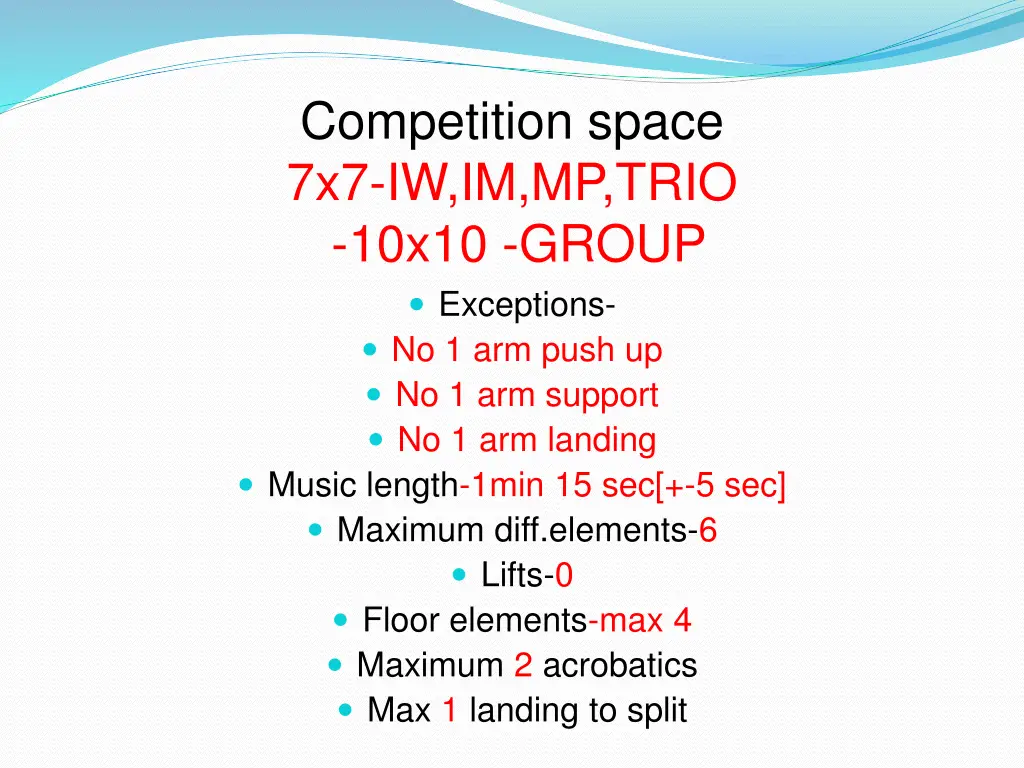 competition space 7x7 iw im mp trio 10x10 group