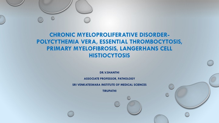 chronic myeloproliferative disorder polycythemia