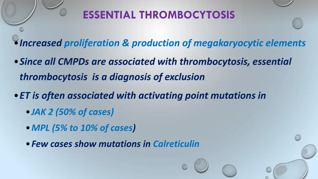 essential thrombocytosis