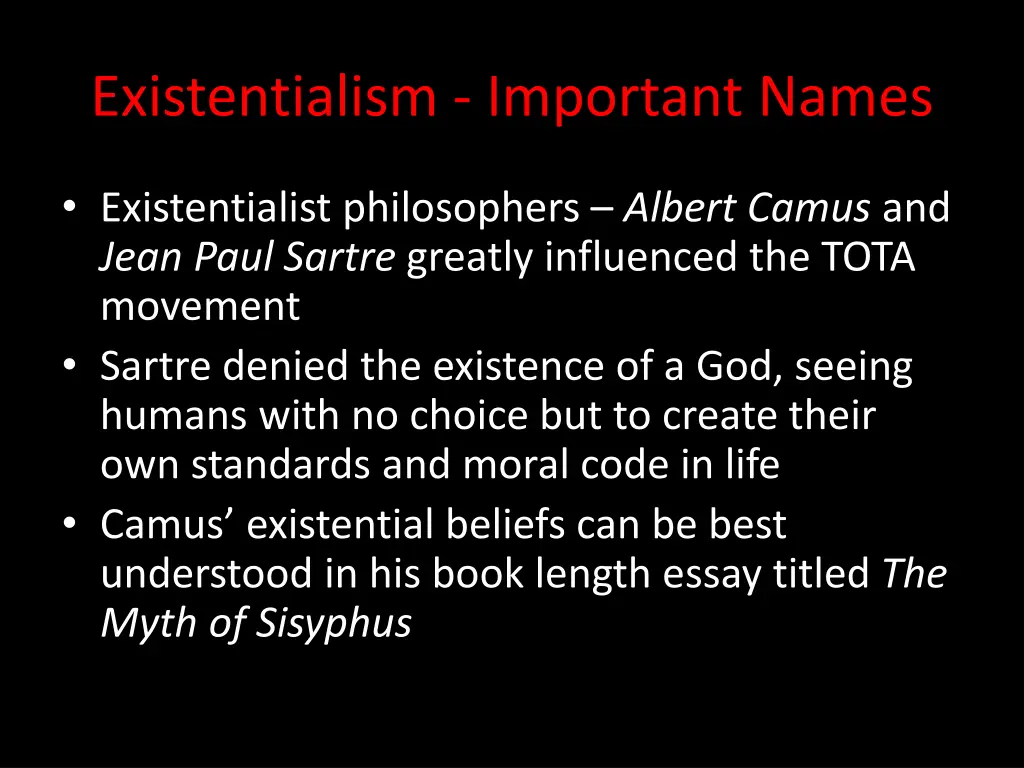 existentialism important names