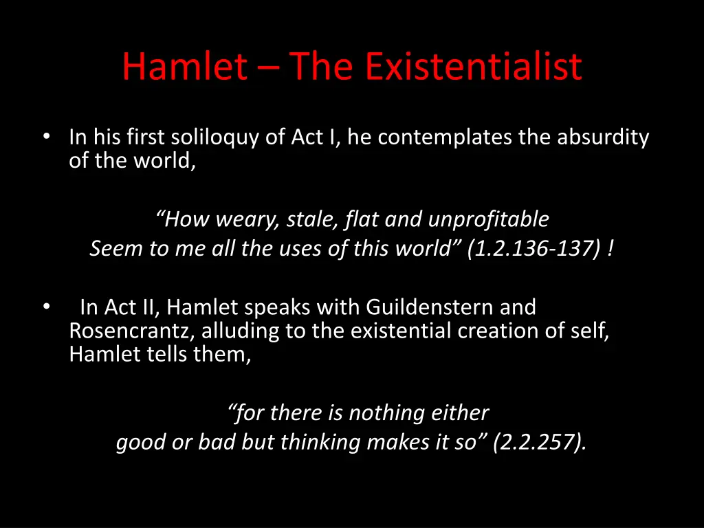 hamlet the existentialist 1